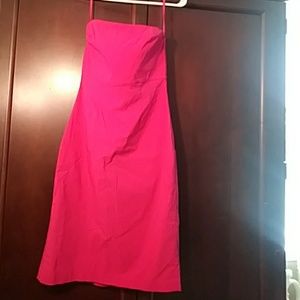 Express stretch strapless dress.